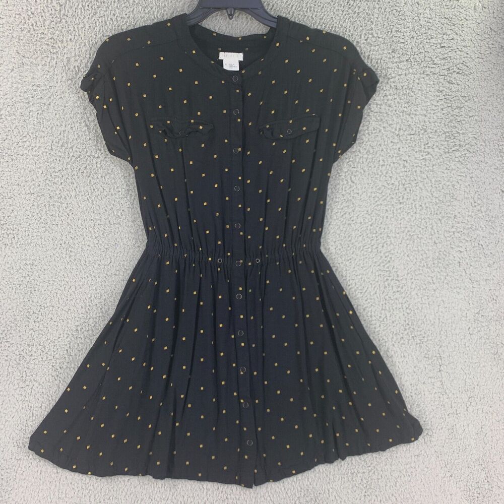 Cooperative Womens Dress Mini Flare Size S Short Button Up Rayon